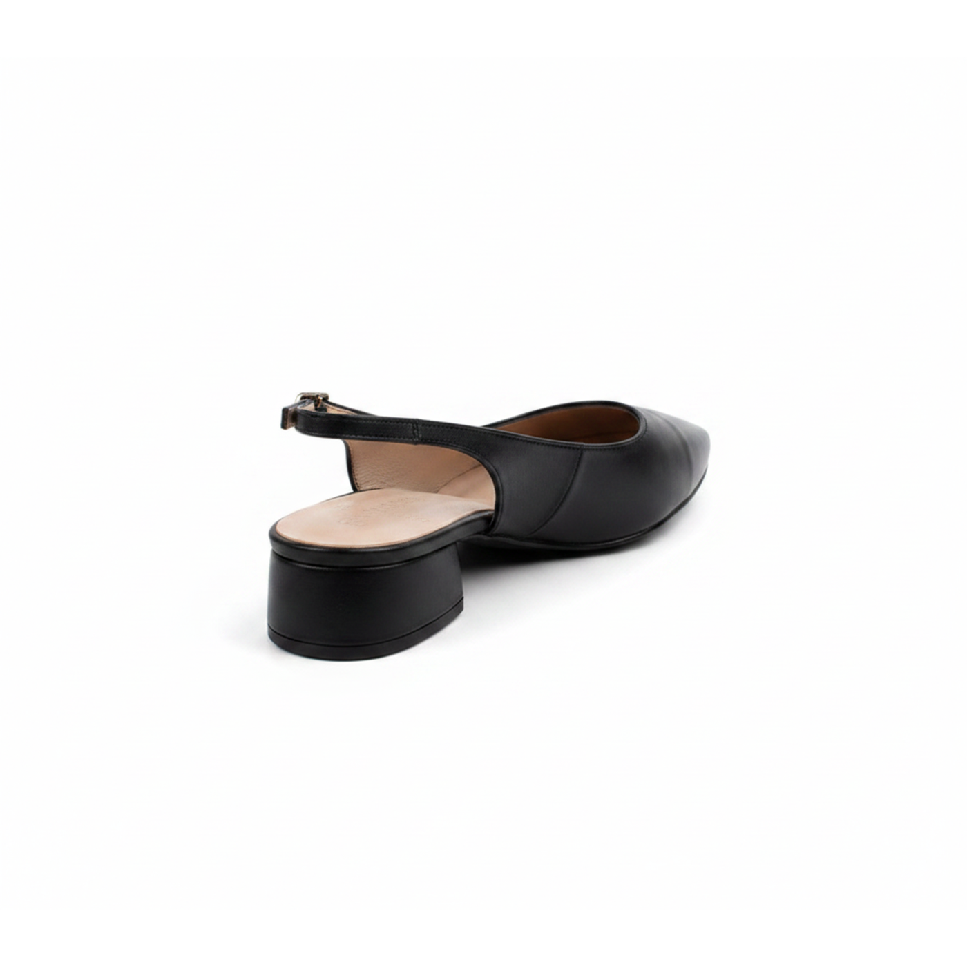 Berta Slingback Black Patent Toe