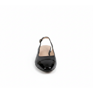 Berta Slingback Black Patent Toe