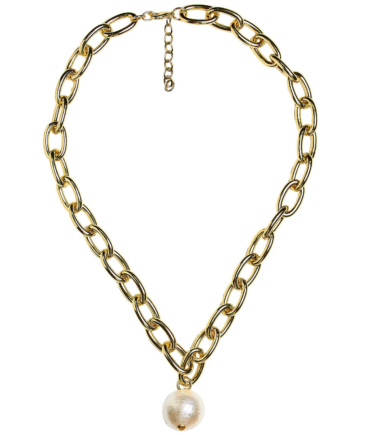 Betty Cotton Pearl Chain Necklace - Glamourous Grace
