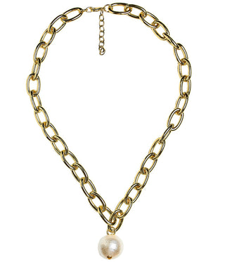 Betty Cotton Pearl Chain Necklace - Glamourous Grace