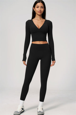 The Lox Long Sleeve Crop top Leggings 2-Piece Set