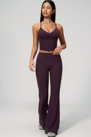 The Zura Tank Top Flared Leggings 2-Piece Set