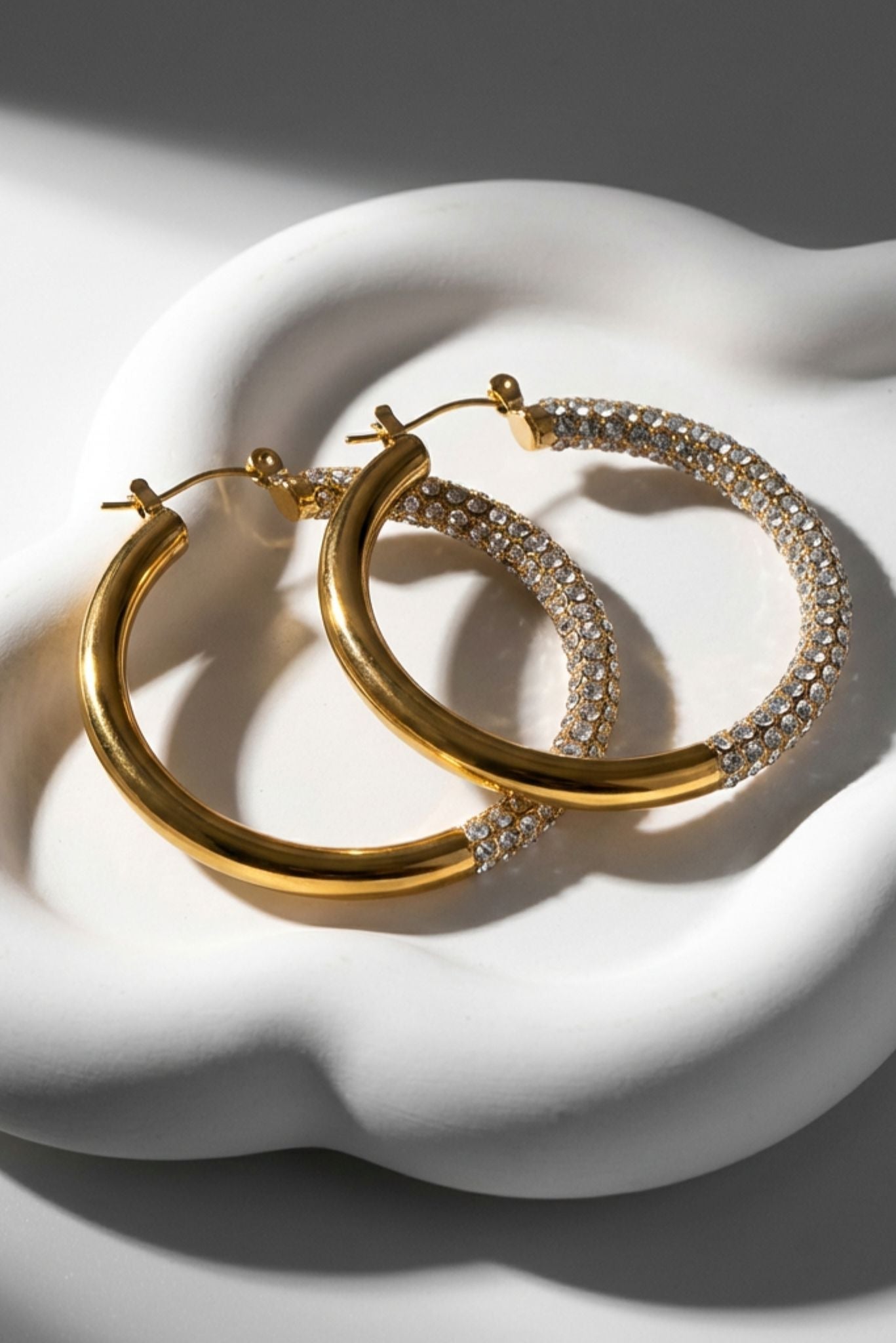 Bianca Waterproof Crystal Hoop Earring - Glamourous Grace
