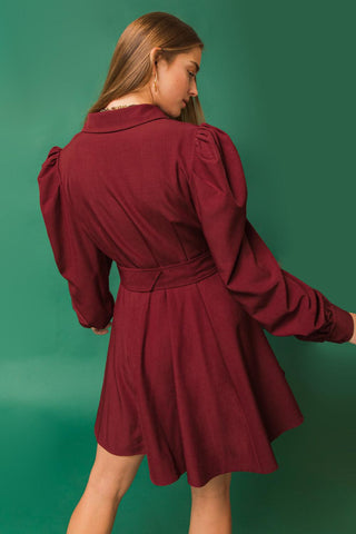 WRAPPED UP IN LOVE MINI DRESS - Glamourous Grace