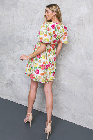 FREE ME TODAY FLORAL WOVEN MINI DRESS - Glamourous Grace