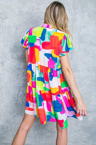 TEMPTING ME PRINT MINI DRESS - Glamourous Grace