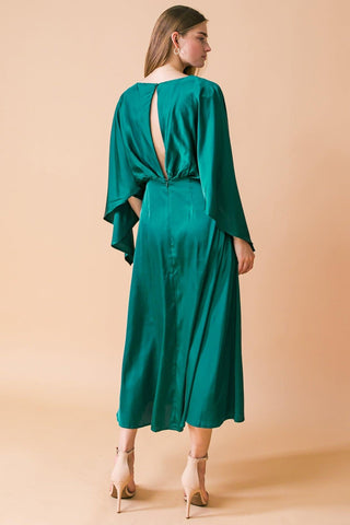CAUGHT FEELINGS WOVEN MIDI DRESS - Glamourous Grace