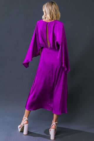 CAUGHT FEELINGS WOVEN MIDI DRESS - Glamourous Grace