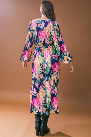 BREATHTAKING MOMENT WOVEN PLISSE MIDI DRESS - Glamourous Grace