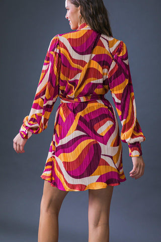 GET ON BOARD WOVEN PLISSE MINI DRESS - Glamourous Grace