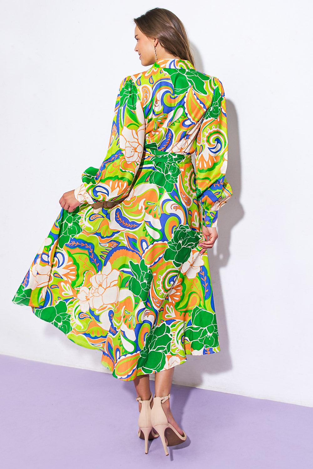 DESIRABLE STYLE WOVEN MIDI DRESS - Glamourous Grace
