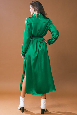 IT'S YOUR PLACE WOVEN MIDI DRESS - Glamourous Grace