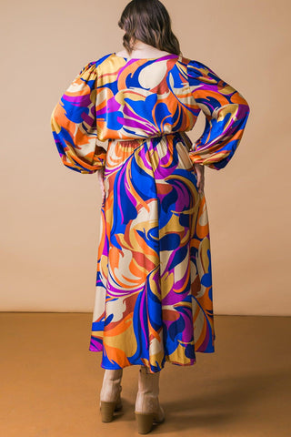 BOLD ADVENTURES WOVEN SATIN MIDI DRESS - Glamourous Grace