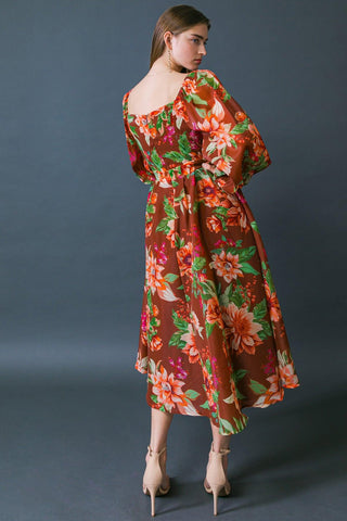 LET IT HAPPEN WOVEN ORGNZA MIDI DRESS - Glamourous Grace