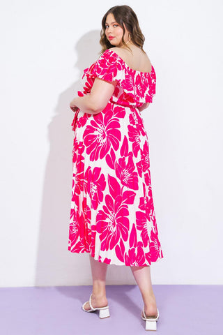 LOVE SCRIPT WOVEN MIDI DRESS - Glamourous Grace
