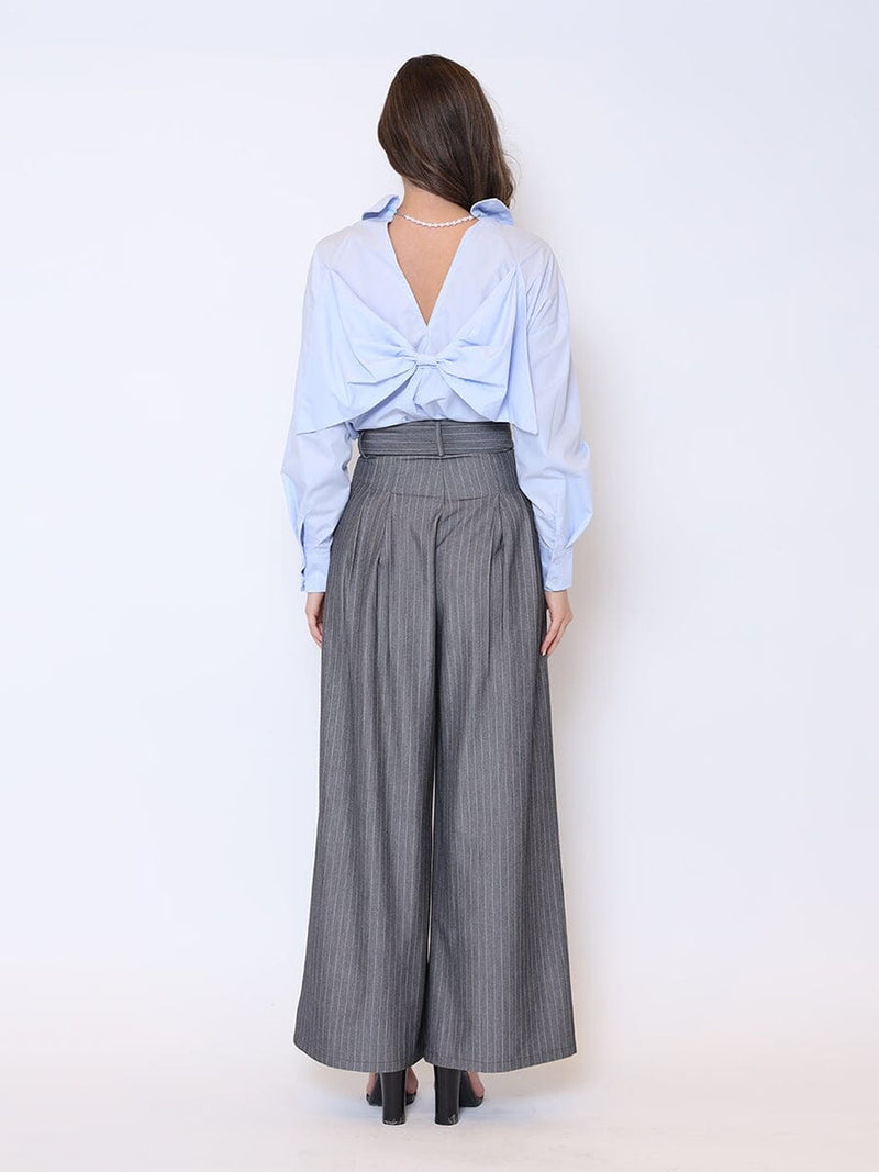 Big Bow Back Pearl Strand BTW Shoulders Top - Glamourous Grace