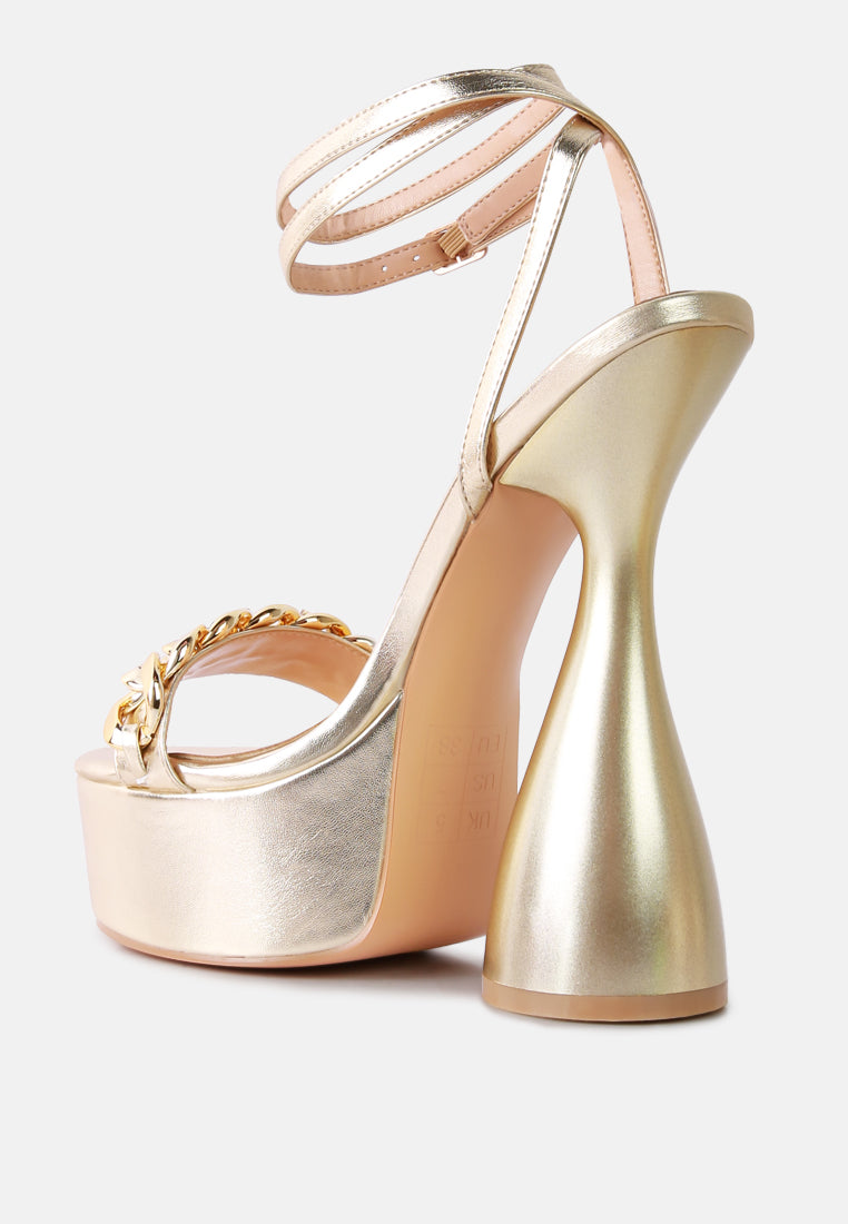 Big Bash Metallic High Platform Chunky Sandals - Glamourous Grace