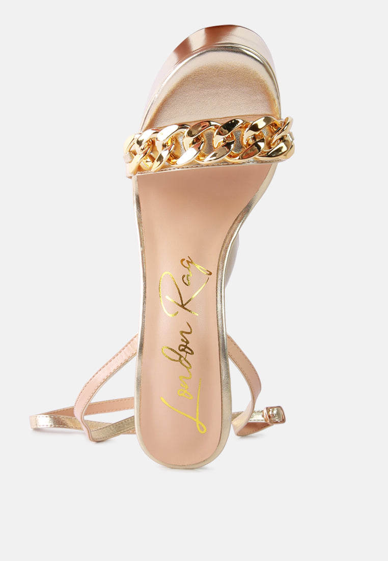 Big Bash Metallic High Platform Chunky Sandals - Glamourous Grace