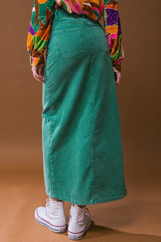 PERFECT PICK CORDUROY MIDI SKIRT - Glamourous Grace