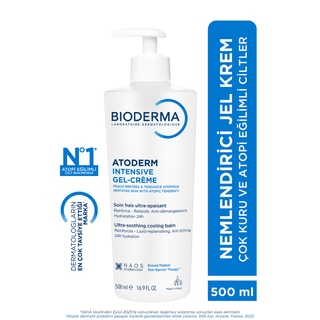 Bioderma Atoderm Intensive Gel Cream - Hypoallergenic Moisturizing Gel Cream for Dry Skin, Fragrance-Free, 16.91 fl oz - Glamourous Grace
