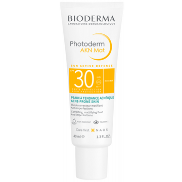Bioderma Photoderm AKN Mat SPF 30 Mattifying Sunscreen Fluid