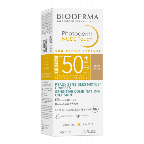 Bioderma Photoderm Nude Mineral SPF 50+ Golden Shade Tinted Sunscreen