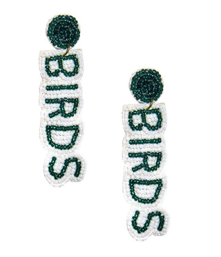 BIRDS Drop  - Fabric Backed Earrings - Glamourous Grace