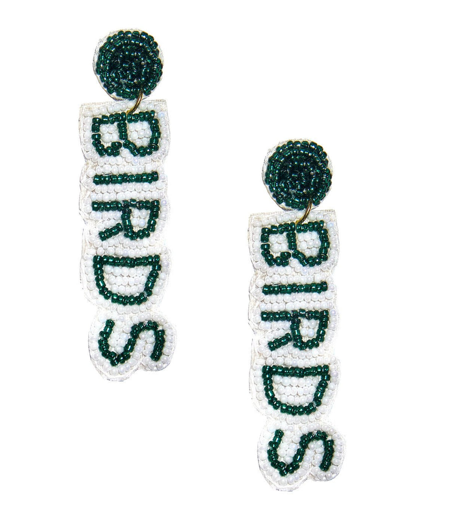 BIRDS Drop  - Fabric Backed Earrings - Glamourous Grace