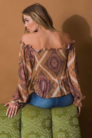 BOHO RAINBOW WOVEN TOP - Glamourous Grace