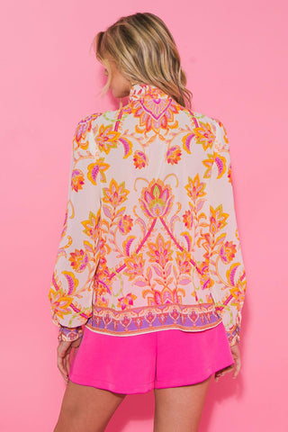 BLOOMING WITH BLISS WOVEN TOP - Glamourous Grace