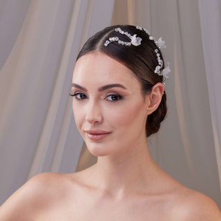 Set of Resin Flower Wedding Hair Pins - Glamourous Grace