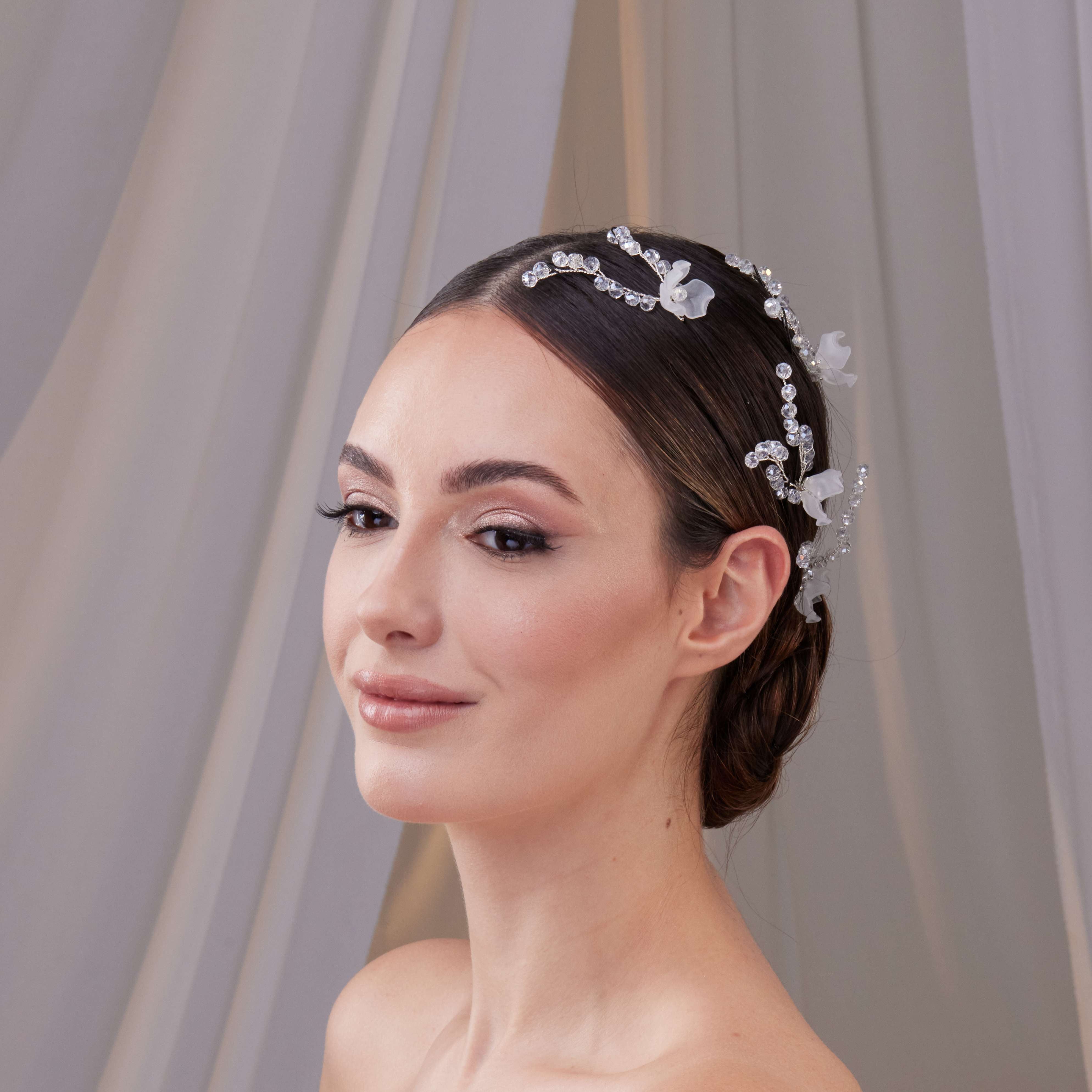 Set of Resin Flower Wedding Hair Pins - Glamourous Grace