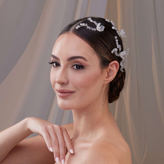 Set of Resin Flower Wedding Hair Pins - Glamourous Grace