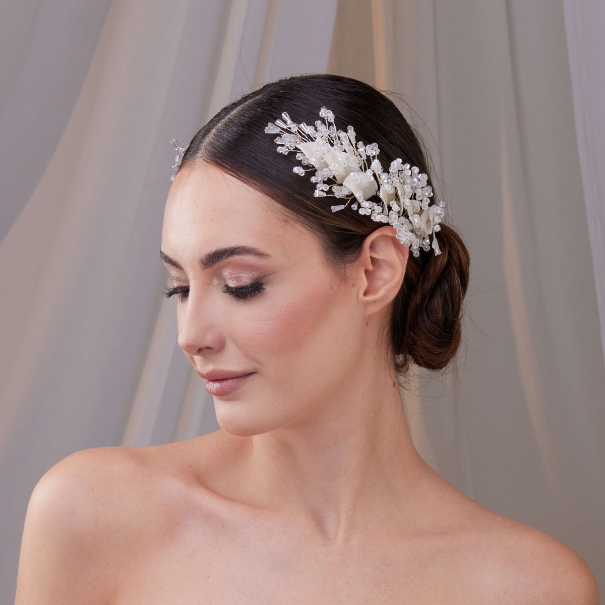 Set of Two Resin Flower Hair Vines - Glamourous Grace