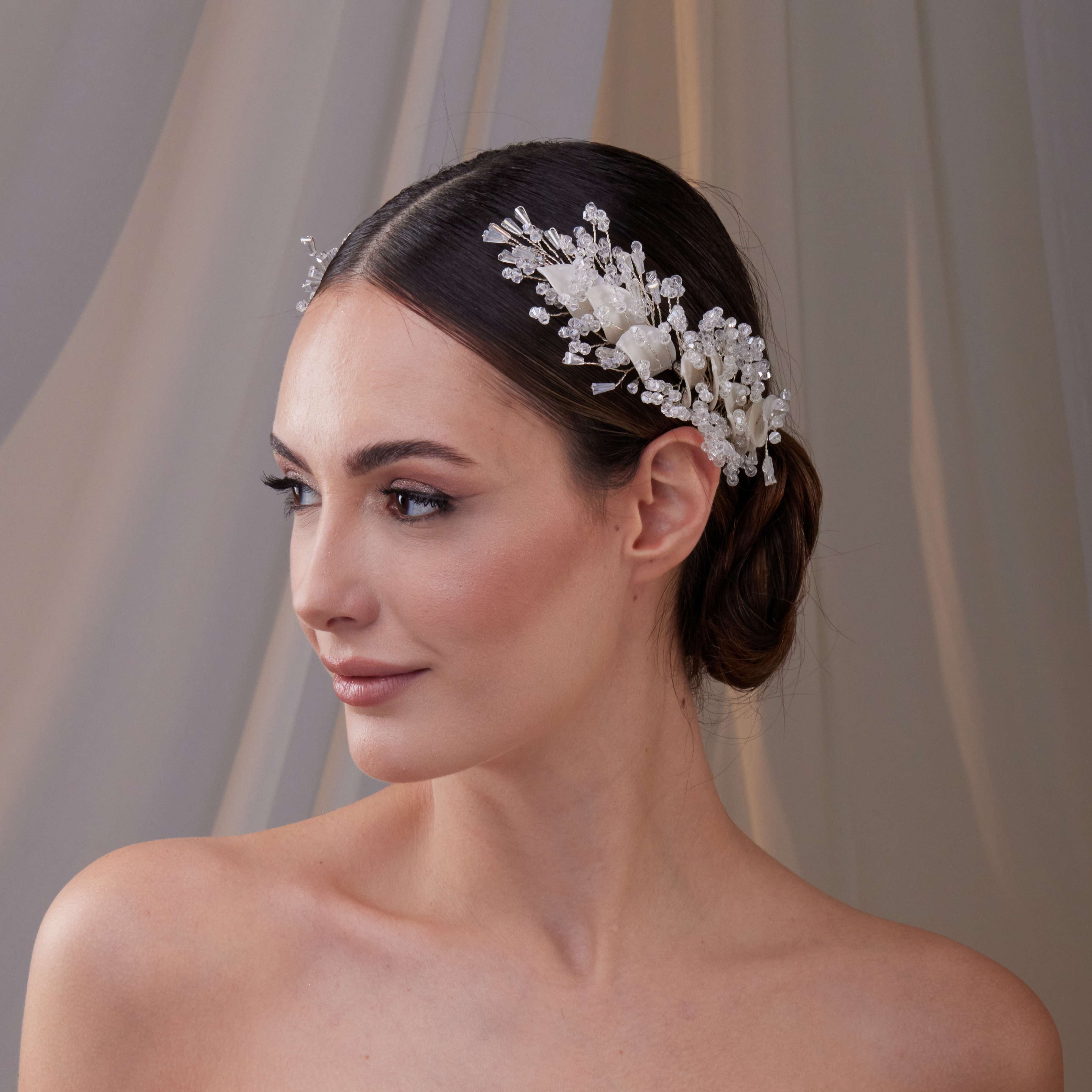 Set of Two Resin Flower Hair Vines - Glamourous Grace