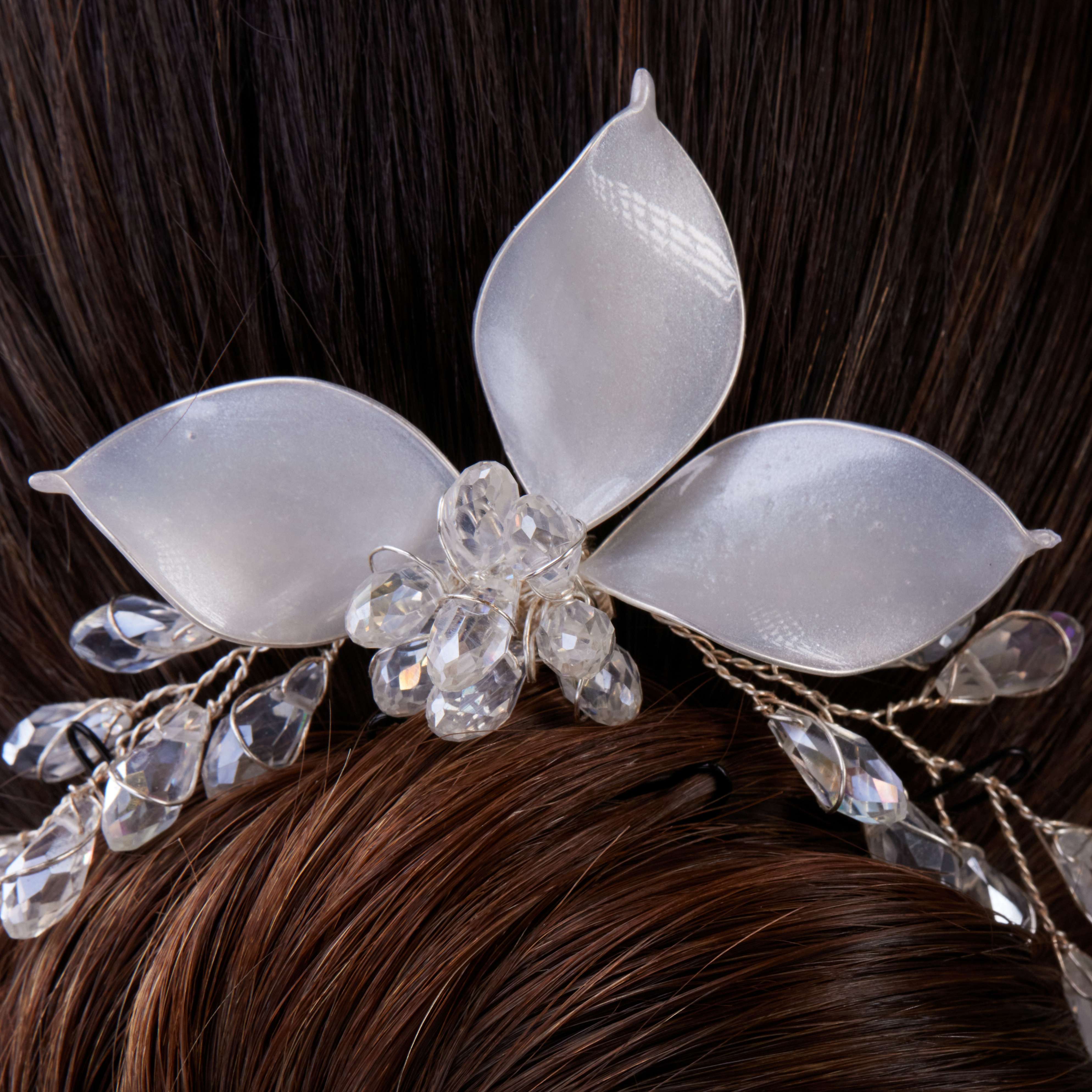 Flower Wedding Hair Comb - Glamourous Grace