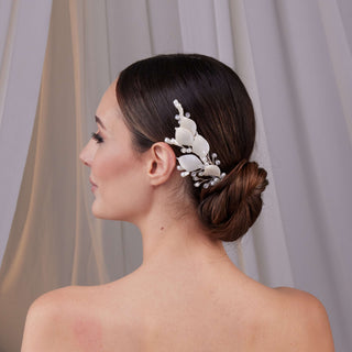 Two-Piece Resin Flower Hair Vine Set - Glamourous Grace