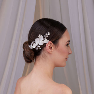 Two-Piece Resin Flower Hair Vine Set - Glamourous Grace
