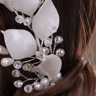 Two-Piece Resin Flower Hair Vine Set - Glamourous Grace