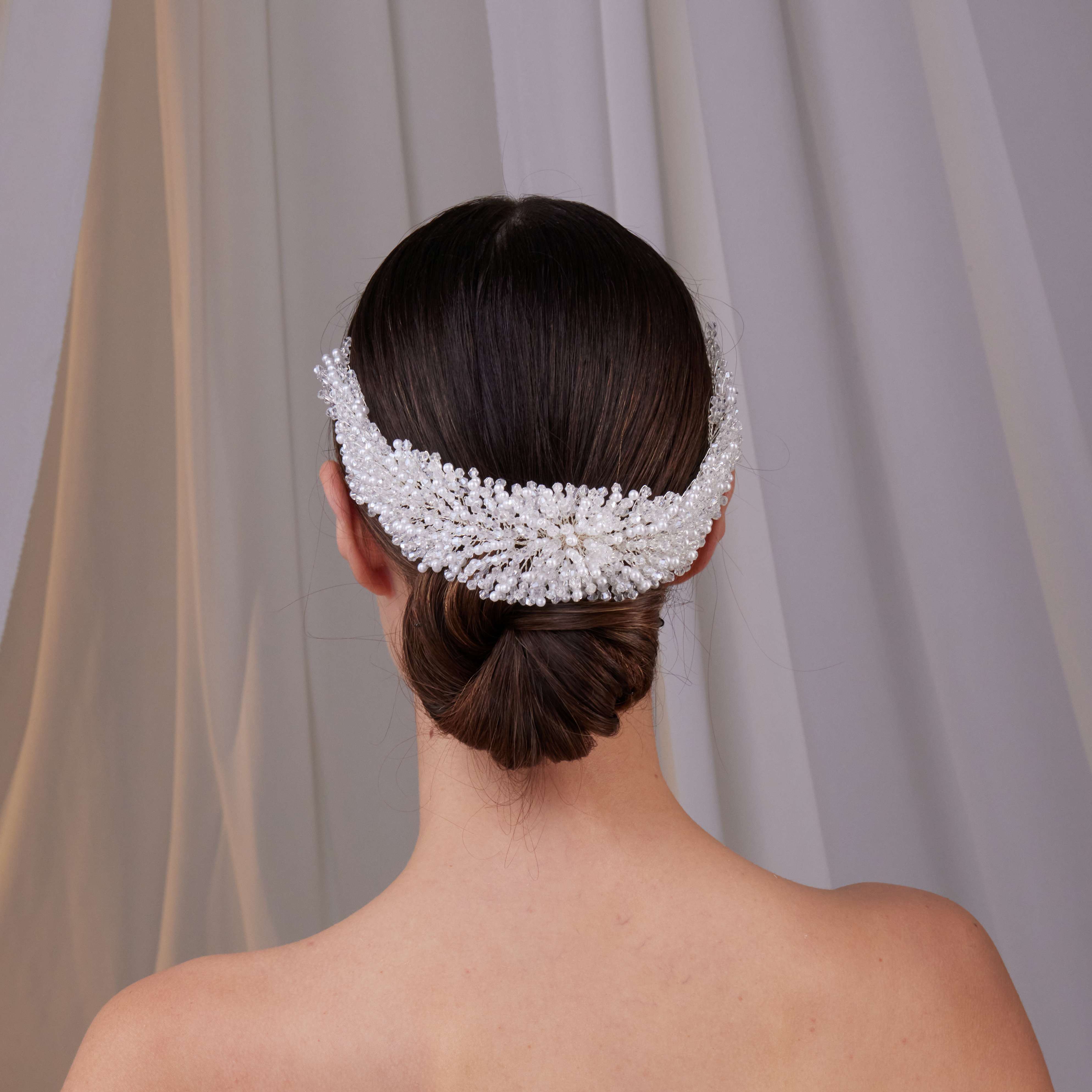 Pearl Bridal Hair Band - Glamourous Grace