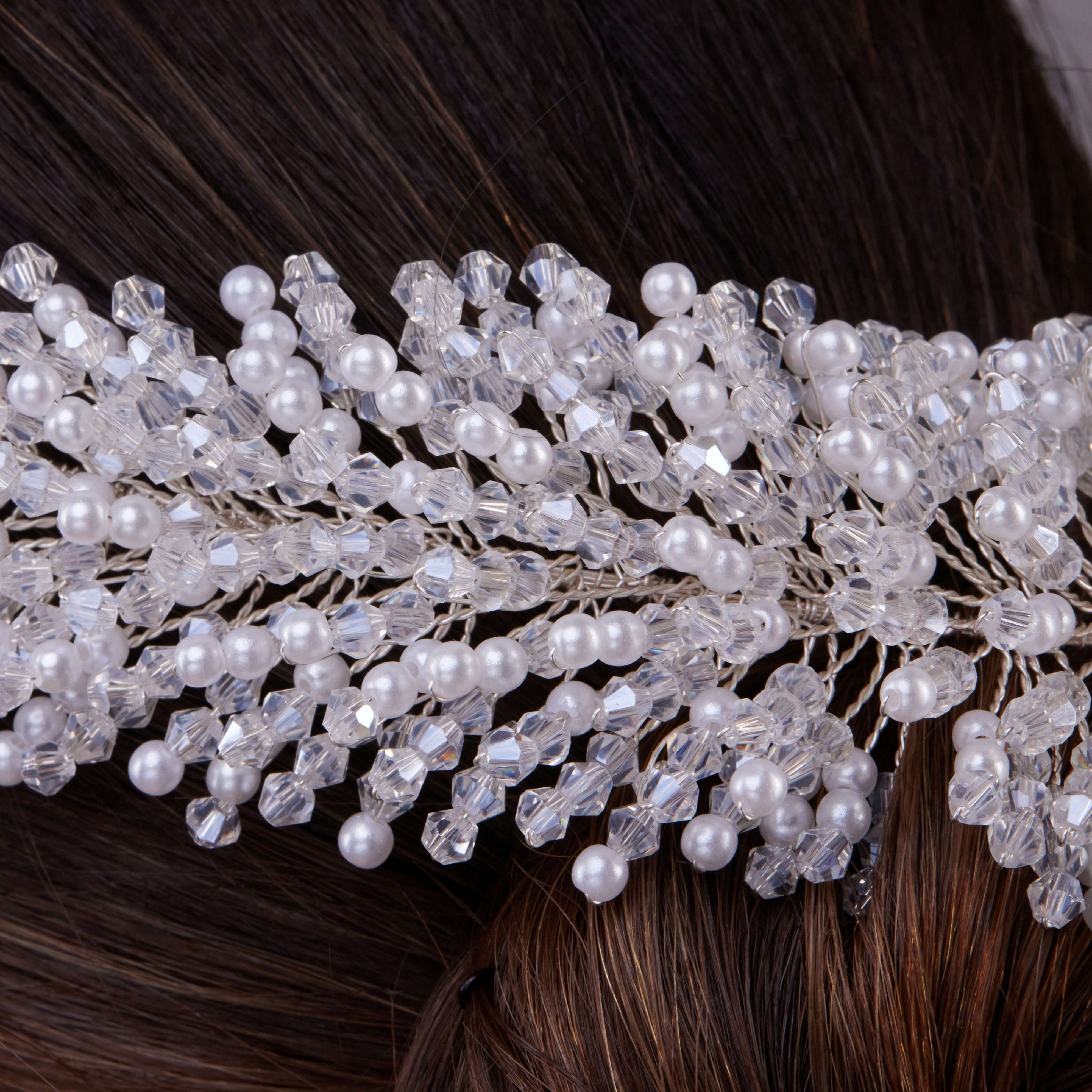 Pearl Bridal Hair Band - Glamourous Grace