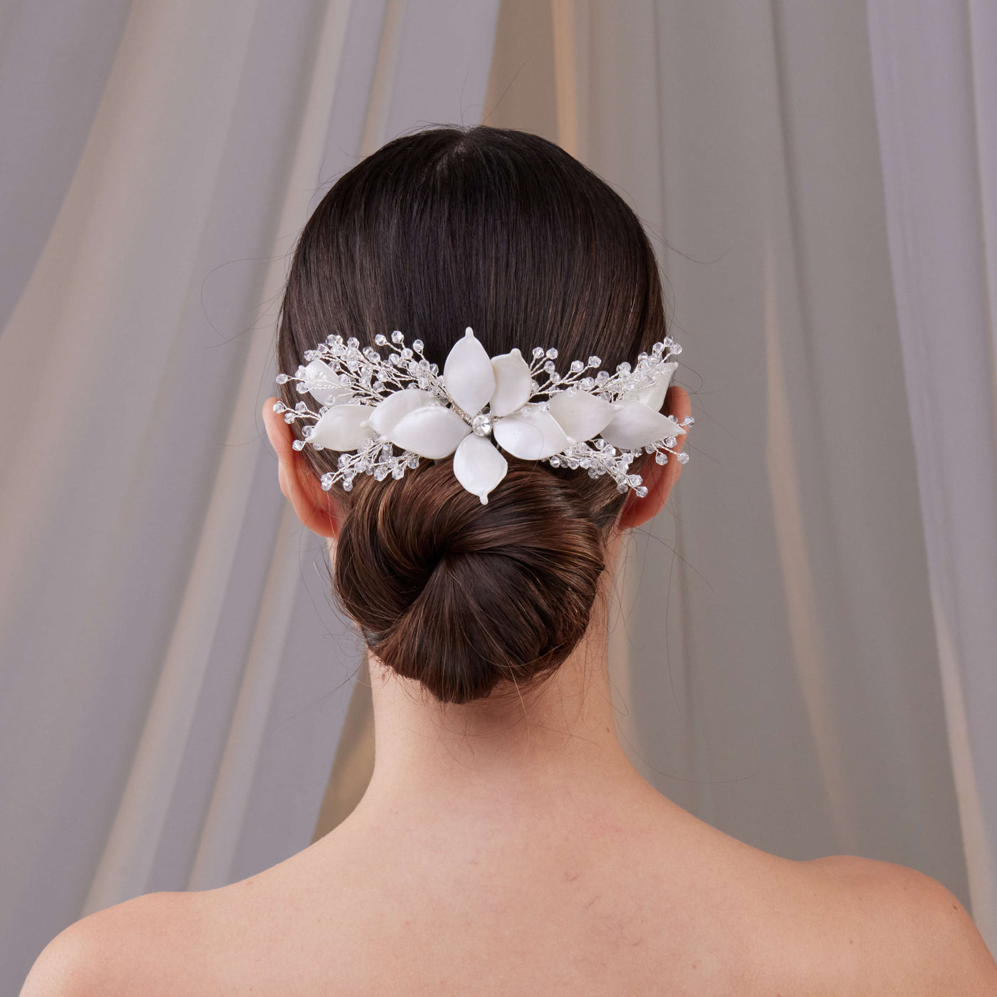 Flower Bridal Hair Comb - Glamourous Grace