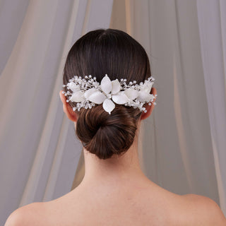 Flower Bridal Hair Comb - Glamourous Grace