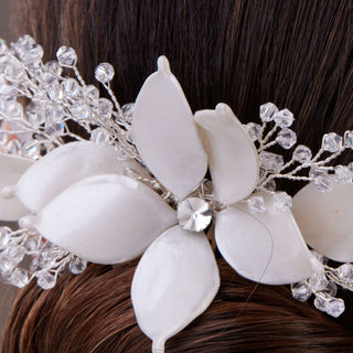 Flower Bridal Hair Comb - Glamourous Grace