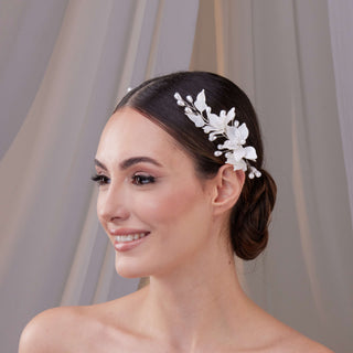 Two-Piece Resin Flower Hair Vine Set - Glamourous Grace