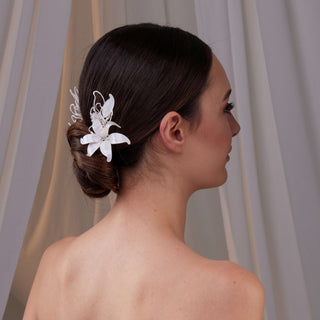 Two-Piece Resin Flower Hair Pin Set - Glamourous Grace