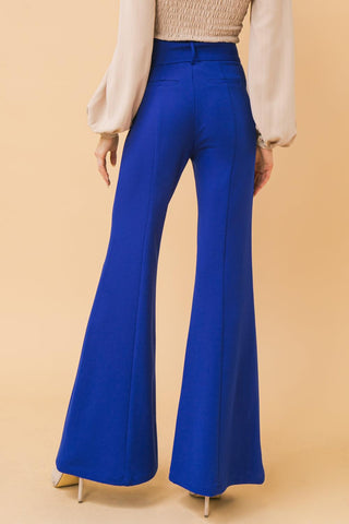 COUNTDOWN THE HOURS WOVEN FLARED PANTS
