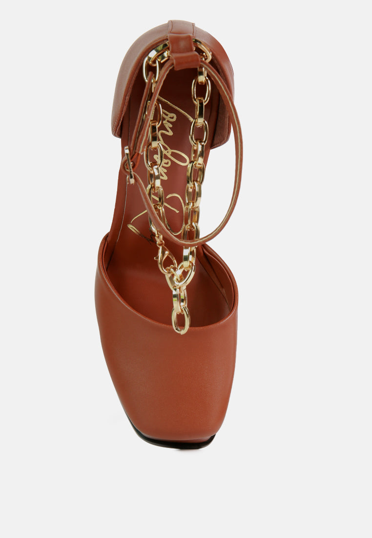Blackpearl Faux Leather High Heeled Platform Sandals - Glamourous Grace