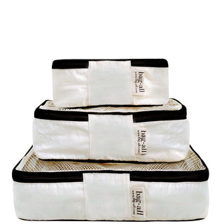 Personalized Packing Cubes, 3-pack – Cream - Glamourous Grace