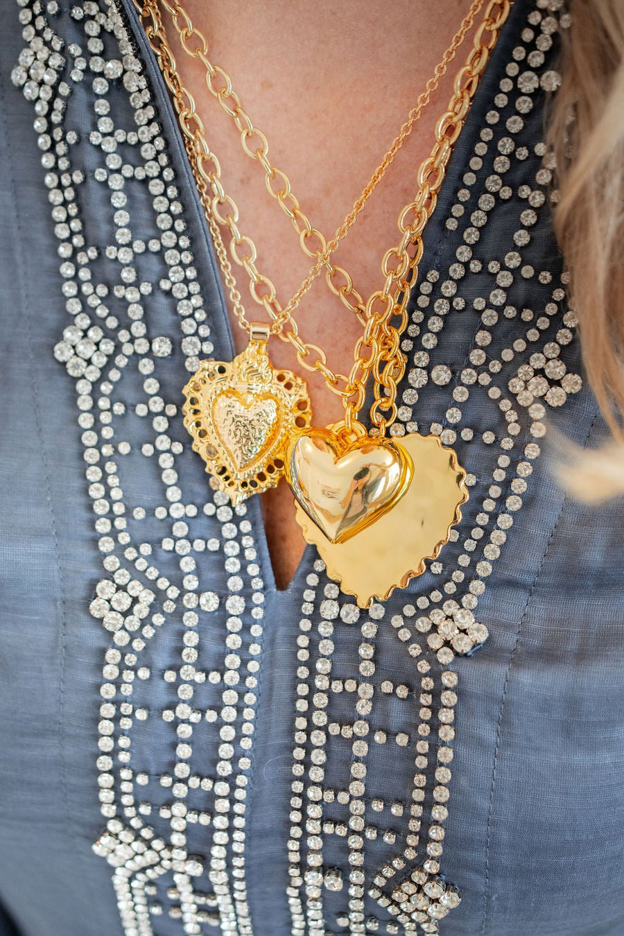 Bleeding Heart Charm Necklace - 18k Plated Necklace - Glamourous Grace
